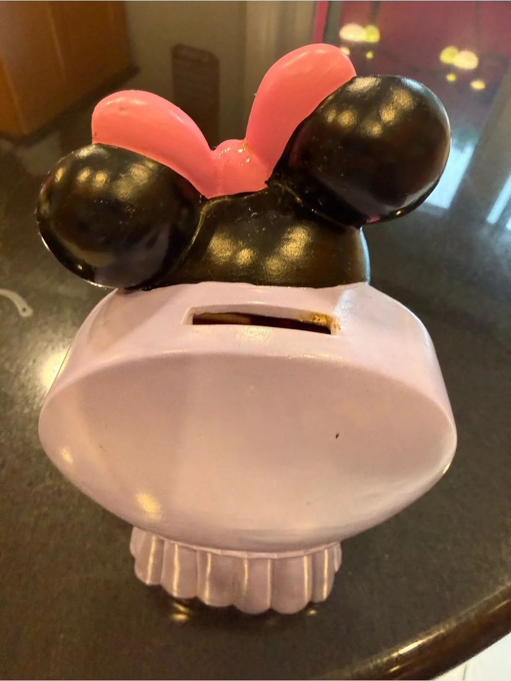 Disney Minnie Mouse Pink and Purple Vintage Bank